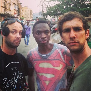  Taking selfies on set in Maputo, Mozambique. With our cinematographer @ppeardv. 